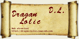 Dragan Lolić vizit kartica